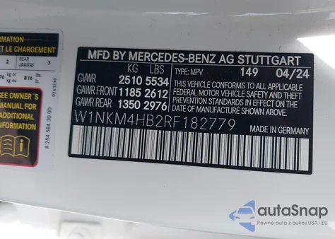 2024 Mercedes-Benz Glc 300 4Matic Suv из США, поврежденный, VIN W1NKM4HB2RF182779